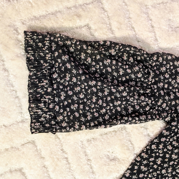 INA Ditsy Floral Shift Maxi Dress with Waist Tie, Small - Picture 6 of 14